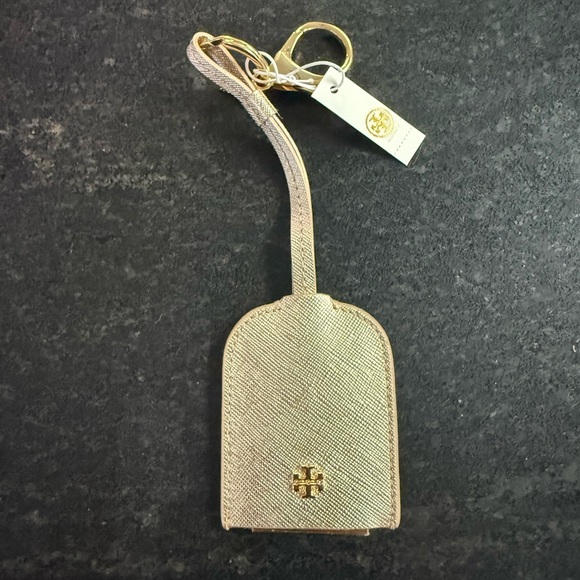 Tory Burch Cheers Gold Keyfob - Leather Bottle Opener Keychain - NWT - Picture 1 of 3